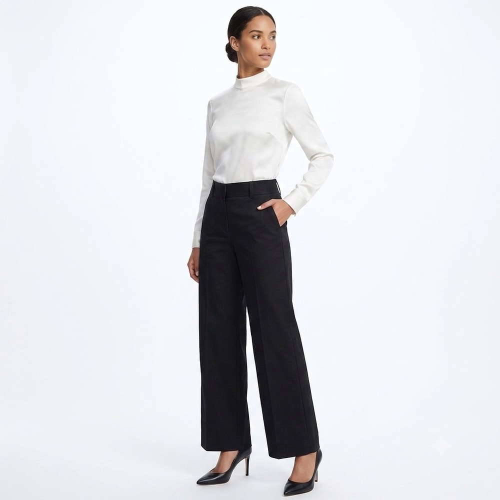 Attention Black Fabric Blend Trousers